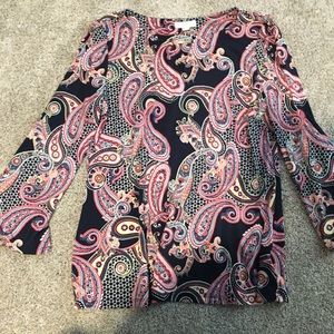 Paisley 3/4 length shirt